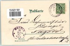 70771 W7022 Echterdingen 1897 Lithographie Kirche Linde Rathaus Gasthaus Zum Hirsch F. Bayha