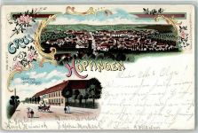 74746 W6969 Höpfingen Lithographie Gasthaus Zum Ochsen