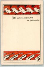 W1000 Berlin, unsortiert Fest des Vereins der Künstlerinnen und Kunstfreundinnen Jugendstil Fächer Geige sign Jess. Schütze Kunstgeschichte Berlin 1900