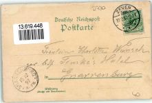 27404 W2730 Zeven 1897 Lithographie Kriegerdenkmal Weidhöfers Gasthaus Amtshaus Kirche Schulstraße Mühlteich Meyers Wohnhaus