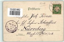 91230 W8569 Happurg 1899 Lithographie Gasthaus Zum schwarzen Ross