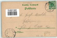 48249 W4408 Buldern 1899 Lithographie Kath. Kirche Schloss Amtsgebäude Bahnhofhotel Schlossbrücke