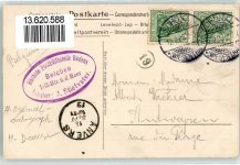 Original Autograph Daur, Hermann Posthilfstelle Belchen Belchenhaus Alpenpanorama Daur, H. Lithographie / Künstlerkarte