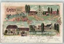 06268 O4240 Querfurt 1900 Lithographie Weidenbach Kgl. Domäne P. Opels Gasthaus Karpfenteich