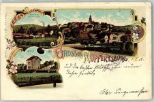 35321 W6312 Ruppertsburg 1901 Gebrauchsspuren Chem. Fabrik Friedrichshütte Bahnhof Lithographie