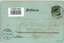74747 W6963 Merchingen , Baden 1900 Lithographie / Mondschein Apotheke Gasthaus Zum Hirsch Zum Adler Zum Lamm