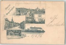 48565 W4430 Burgsteinfurt 1896 Gebrauchsspuren Marktplatz Schloss Wache Vorläufer Beschnitten