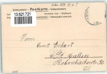 79777 W7899 Birkendorf , Schwarzw Gebrauchsspuren Gasthaus Zur Post Warengeschäft A. Blatter Gasthaus Johann Blatter Lithographie