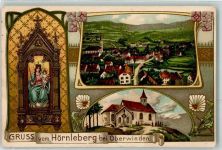 79297 W7809 Oberwinden , Elztal 1909 Gebrauchsspuren Hörnleberg Lithographie