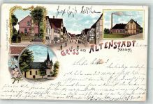 63674 W6472 Altenstadt , Hess 1898 Lithographie Molkerei Kirche