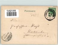 74858 W6955 Aglasterhausen 1899 - Kirche Schulhaus Villa Rüdinger Dampfziegelei mit elektr. Hochbahn Villa Scherer