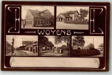 Woyens Vojens 1908 Passepartout Bahnhof Gasthaus Dorfstraße