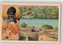 Abidjan Lithographie Tracht Kong