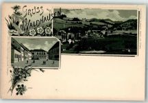4391 Waldhausen im Strudengau Gebrauchsspuren Marktplatz Lithographie