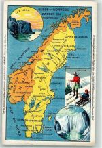 Nordkapp - Landkarte Norwegen