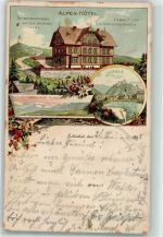 8061 Schöckl 1895 Vorläufer Alpen Hotel Stubenberghaus Lithographie