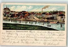 Hadersleben Haderslev Lithographie Hafen