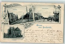 25821 W2257 Bredstedt 1900 - Osterende Amtsgericht Bahnhofstraße Bahnpost Hamburg