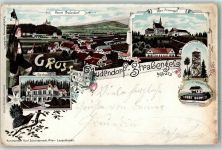 8111 Judendorf Lithographie Tracht Kurhaus Kirche