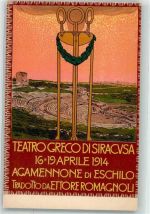 96100 Siracusa 1914 Lithographie Teatro Greco di Sircusa 1914