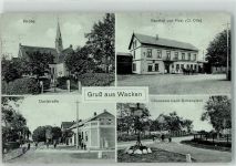 25596 W2211 Wacken 1917 Foto AK Dorfstraße Gasthaus zur Post Schenefeld-Chaussee Fahrrad