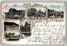 26349 W2933 Jaderberg 1897 Lithographie Bahnhof Gasthaus zu Jadeberg Oeltjen's Besitzung