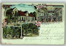 26121 W2900 Eversten 1901 Lithographie Etablissement Odeon Vergnüngungsplatz Garten Tanzsaal