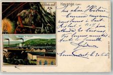 57700 Hayange 1906 Prägedruck Beruf Bergmann Fabrik