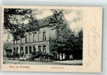 21640 W2152 Horneburg , Niederelbe 1901 - Bahnhofs-Hotel Kutschen Bahnpost Hamburg