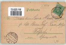 79235 W7818 Oberrotweil 1901 Lithographie Biergasthaus Gasthaus zum Bären Geschäftshaus Güller