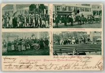88171 W8999 Weiler-Simmerberg 1900 - Fasching 1900 Bürgerwehr 1. Compagnie Artillerie Landsturm Dampfschiff