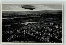 79395 W7844 Neuenburg am Rhein - Posthilfstelle Fleken Zeppelin Fliegeraufnahme