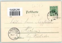 57567 W5244 Daaden 1899 Lithographie Kaiserl. Postamt Schloß Friedewald