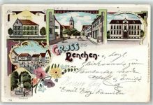 77871 W7592 Renchen 1911 - Schule Marktplatz Denkmal Hospital Dorfstraße