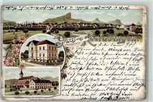 78239 W7703 Rielasingen 1903 Lithographie Rathaus Hadlung Piristi