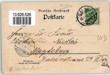 39240 O3310 Calbe 1898 - Rathaus Amtsgericht Postgebäude Kaiser- und Krieger- Denkmal Saale Stephanie Kirche Vorläufer
