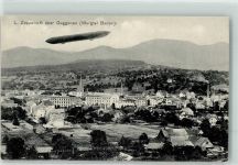 76571 W7560 Gaggenau 1911 Foto AK Luftschiff Zeppelin 6 über Gaggenau
