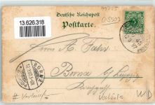 99755 O5503 Ellrich 1897 Lithographie Kirche Kaiser Friedrich Denkmal Vorläufer Bahnpost Zug 43