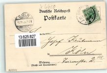 66111 W6600 Dudweiler , Saar 1899 Lithographie Gasthaus Kuhn Festsaal