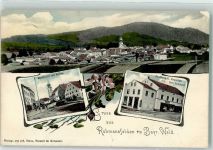 94239 W8375 Ruhmannsfelden 1908 - Marktplatz Kirche Kaufhaus K. Ponschab Otto Rambold