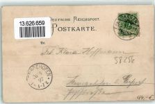 58256 W5828 Milspe 1897 Gebrauchsspuren Post Gasthaus Zur Post Albert Oberhof Amtsgebäude Lithographie