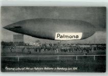 W2000 Hamburg Luftschiff Zeppelin Nr 6 Juni 1911 Werbung Paloma H. Schlinck & Cie Pflanzenbutter Margarine Parseval 1912