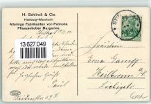 W2000 Hamburg Luftschiff Zeppelin Nr 6 Juni 1911 Werbung Paloma H. Schlinck & Cie Pflanzenbutter Margarine Parseval 1912