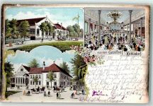 Zülz Biala 1904 Lithographie Kolnowice Gasthaus Kohlsdorf Speise & Tanzsaal Bahnpost Nossen- Zg. 2874