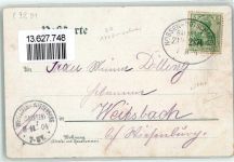 Zülz Biala 1904 Lithographie Kolnowice Gasthaus Kohlsdorf Speise & Tanzsaal Bahnpost Nossen- Zg. 2874