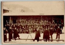 82496 W8106 Oberau , Loisach 1911 Foto AK Gruppenfoto Fotograph Winter