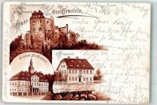 Greiffenberg Gryfow Slaski Lithographie Vorläufer Ruine Greiffenstein Schloß Greiffenstein Brauerei Bahnpost Greiffenberg Friedeberg Zug 527