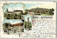 39340 O3240 Haldensleben 1899 Lithographie Schloss Kriegerdenkmal Alvensleben
