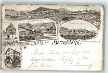 35108 W3559 Battenfeld , Kr Frankenberg, Eder 1899 Lithographie Vorläufer Hotel Rohde Rathaus Battenberg Ederthal