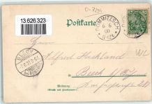 04880 O7294 Dommitzsch 1900 Lithographie Plants Haus Hirsch Ort lt. Stempel